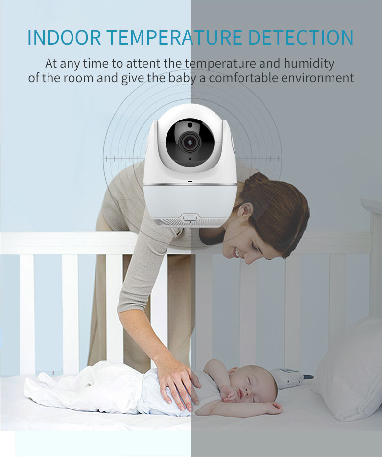 HD 5" Babyphone Mobile Wifi Two Way Video Pet Camera Support Cry Warning Voice Talk