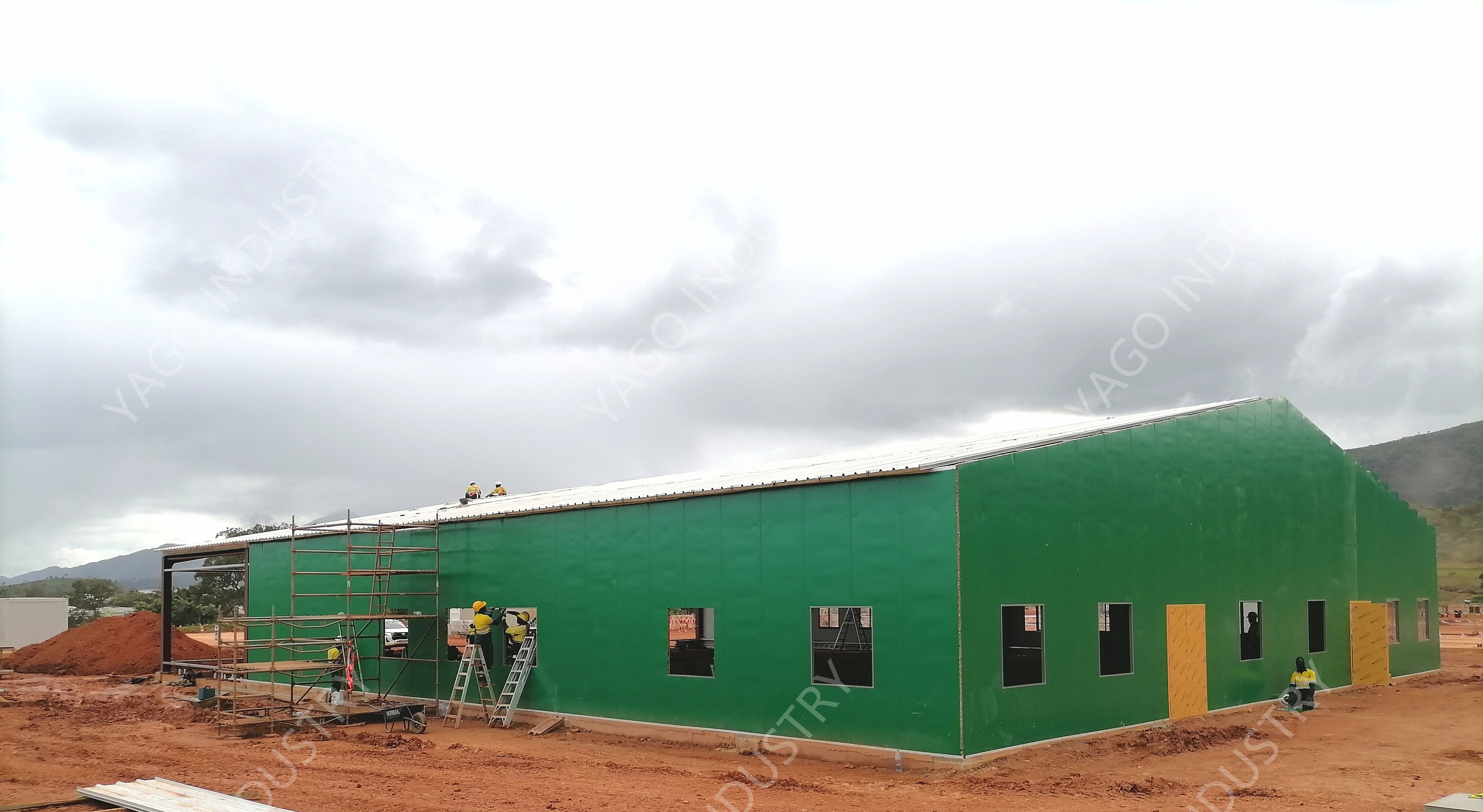 Fireproof Prefabricated Building Waterproof Eco‑Friendly Flatpack for Site Office Dormitory