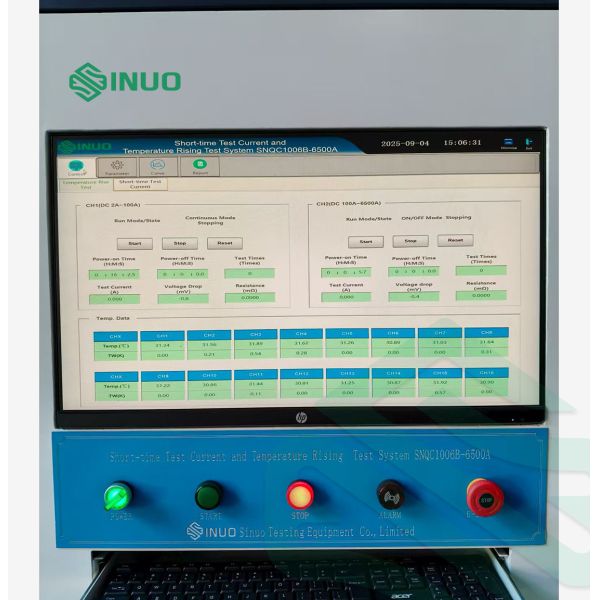 IEC 62196 Short-time Test Current And Temperature Rising Test System For EV Connector