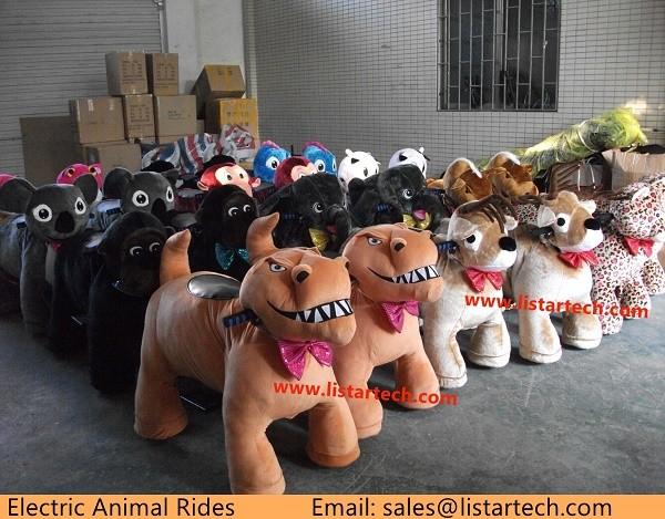 Coin Operated Plush Animal Scooters Guangdong Stuffed Toys Riding Animals, New