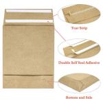 Brown Self Seal Paper Shopping Bags Hot Stamping Kraft Paper Express Mailing