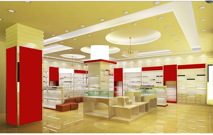 Custom Popular Shanghai Factory Wooden Cabinet for Garment Store Bag Shoes Display Case Brand Store Interior Decoratio