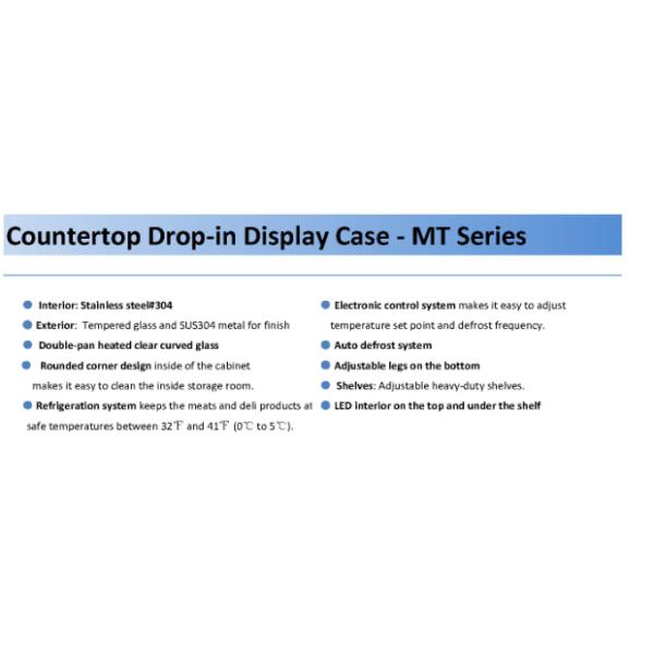 Countertop Dual Back Access Display Case for Bakery with CE&ETL