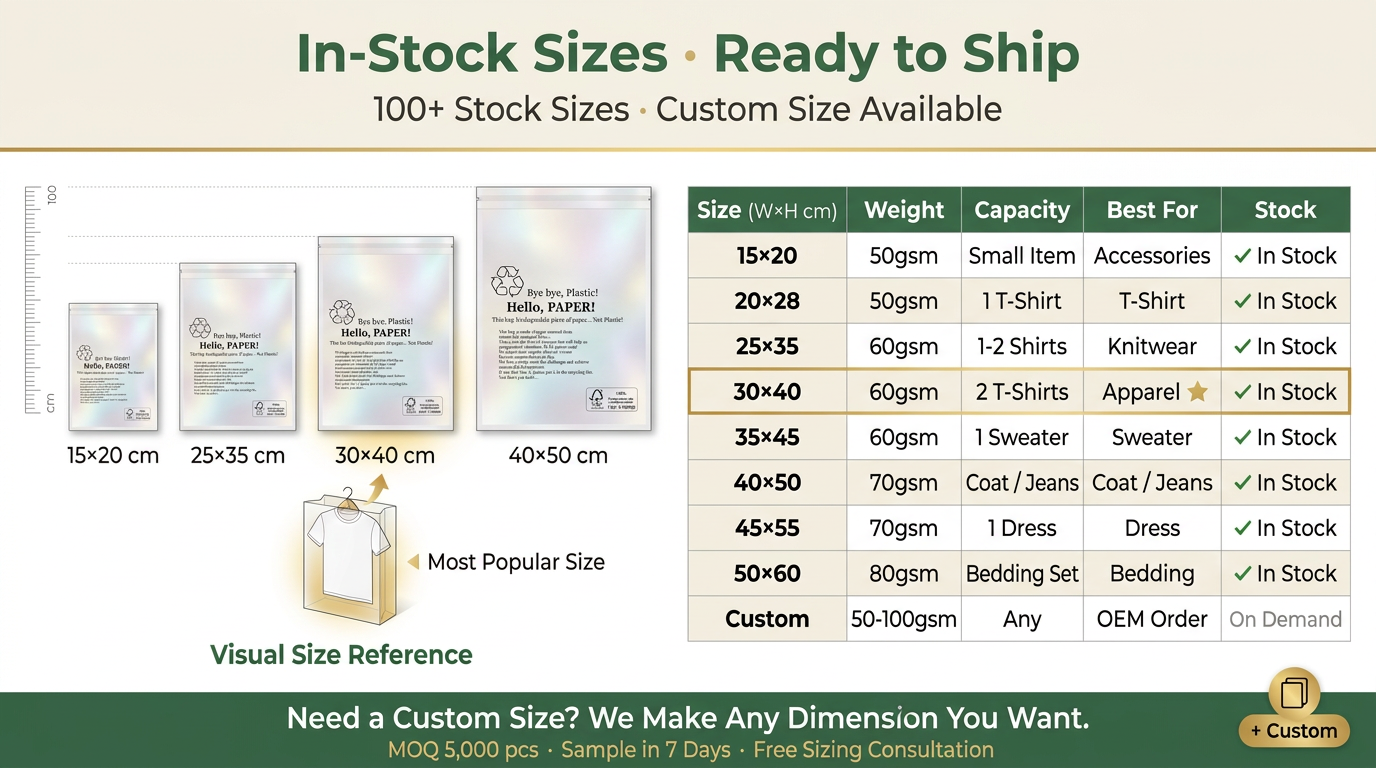 Decomposable Biodegradable Glassine Bag Apparel Packaging Compostable Eco Clothing Pouch Garment for Certified Recyclable Luxury