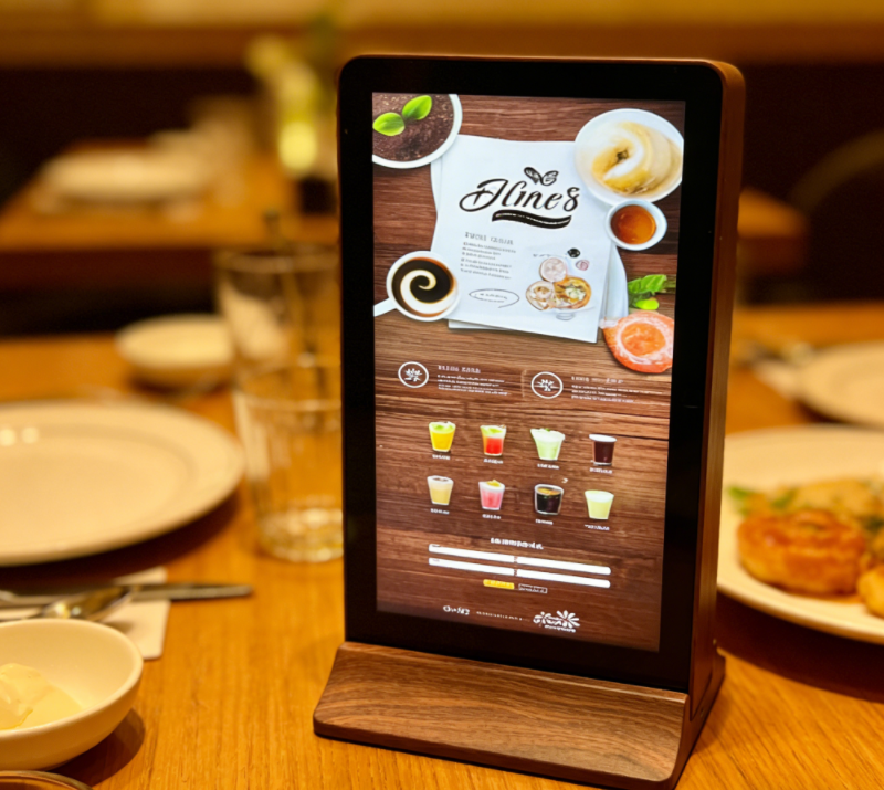 11.6-Inch Touch LCD Restaurant Table With A Rechargeable Portable Ordering Device