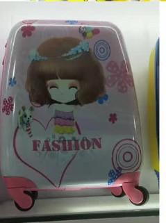 Unisex 18inch Custom Print Kids Trolley Hard Case Luggage Spinner Wheel Kids