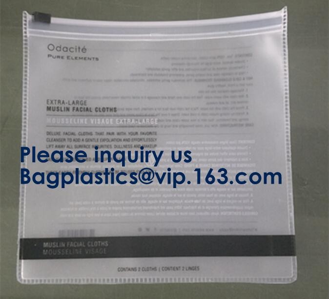 Slider Zipper Cosmetic Pvc Bag Clear Vinyl Pvc Zip lockk Bag,Matte PVC Zipper Slider Bag With Ring, Bagease, Bagplastics