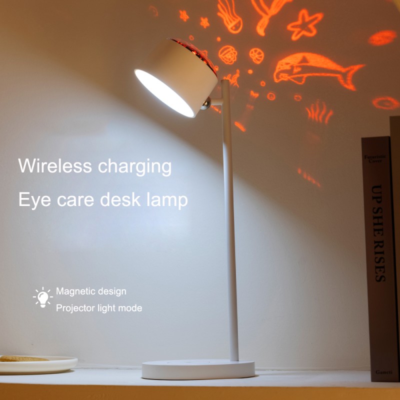 Portable Magnetic Wireless Charging EyeProtection Desk Lamp, Home Office & Study Ambiance Enhancer