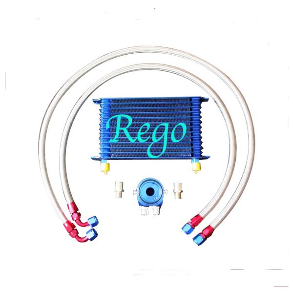 Aluminium Radiator Transmission Oil Cooler Kit , 13 Rows External Transmission