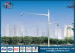 Double Arms Camera Mounting Post Traffic Monitoring Galvanised Steel Pole