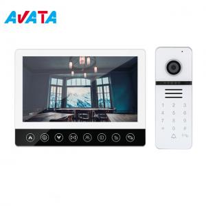 China 7 Inch 4 Wire Villa Video Intercom Doorbell Camera Video Door Phone Work with ID IC Card Unlock wholesale