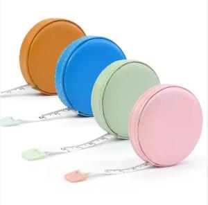 China Dual Sided Retractable Ruler Sewing Tape Measure Medical Body Cloth Tailor Craft Dieting Soft Leather Measuring Tape wholesale
