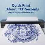 Black ABS Tattoo Copier Machine Thermal Printer Tattoo Stencil Machine
