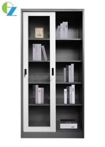 China H1850mm Two Glass Sliding Door Steel Office Cupboard Office Steel Furniture wholesale