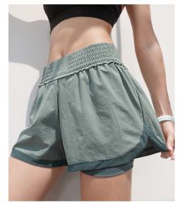China Richee Dry fit 2 Piece Women'S Running Shorts With Liner Elastic band wholesale