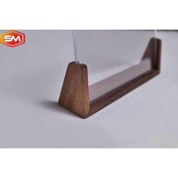 Acrylic Photo Frame With Wood Base For Tabletop Display