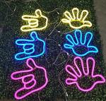 Halloween Decor Neon Lights LED Neon Signs I Love You Gesture