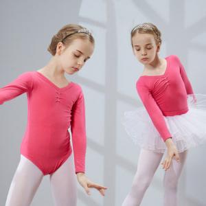 China Children dance clothes girls long sleeve gymnastics distinction ballet dance leotard and skirt wholesale