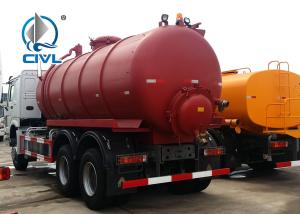 China 6x4 12m3 SINOTRUK HOWO 336hp Sewage Pump Truck With Safety Belts Tires12.00R20 With Middle lifting and Rear Cover wholesale