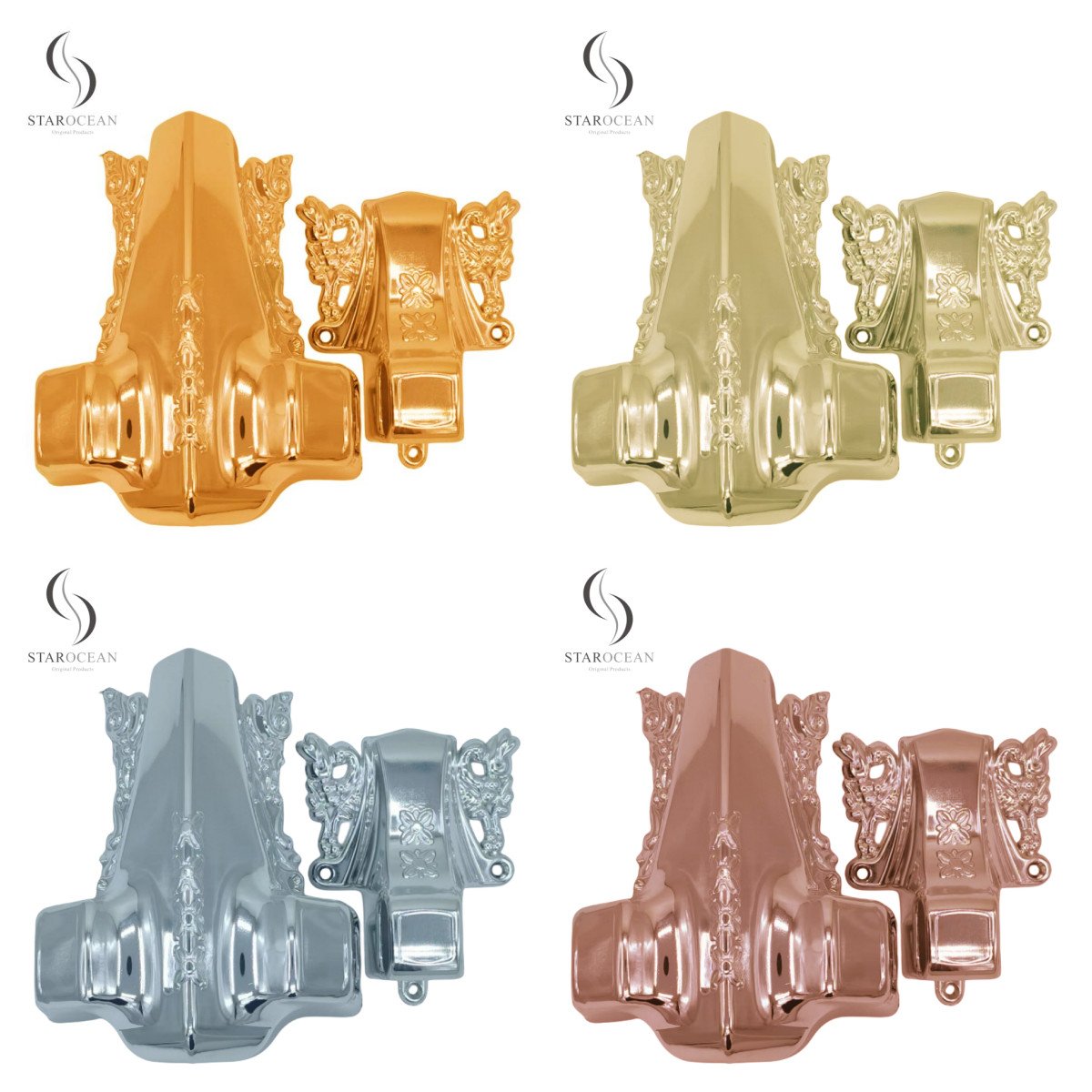 Bronze Plastic Coffin Corners With Different Colors Spray Paint Funeral Supplies 3#B