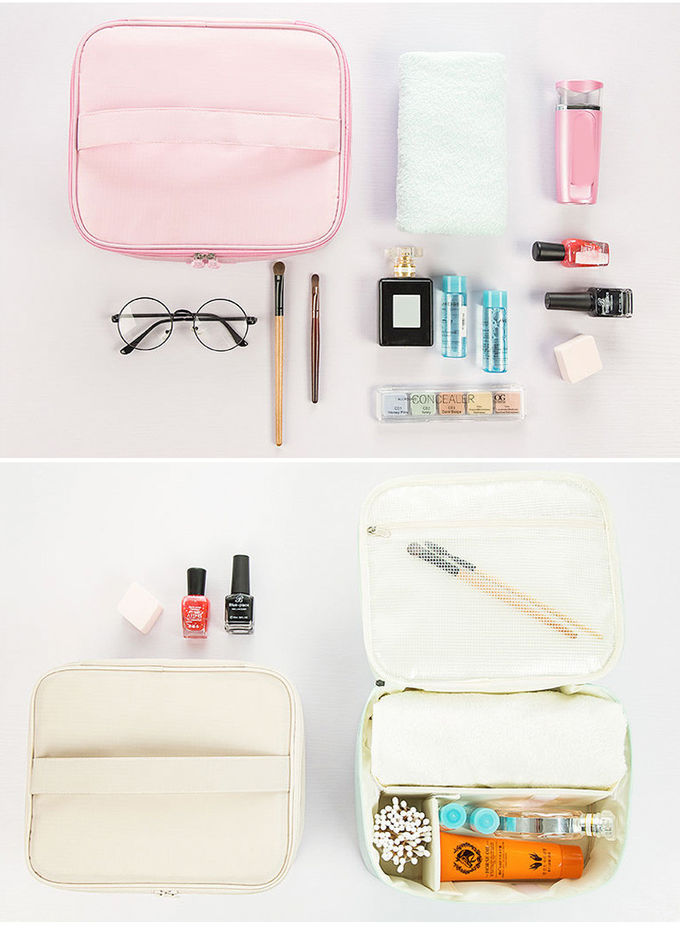 Wholesale Waterproof Large Capacity Cosmetics Makeup Bag With Dividers