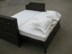 Outdoor Pool Rattan Expansion Daybed , Resin Wicker Furniture