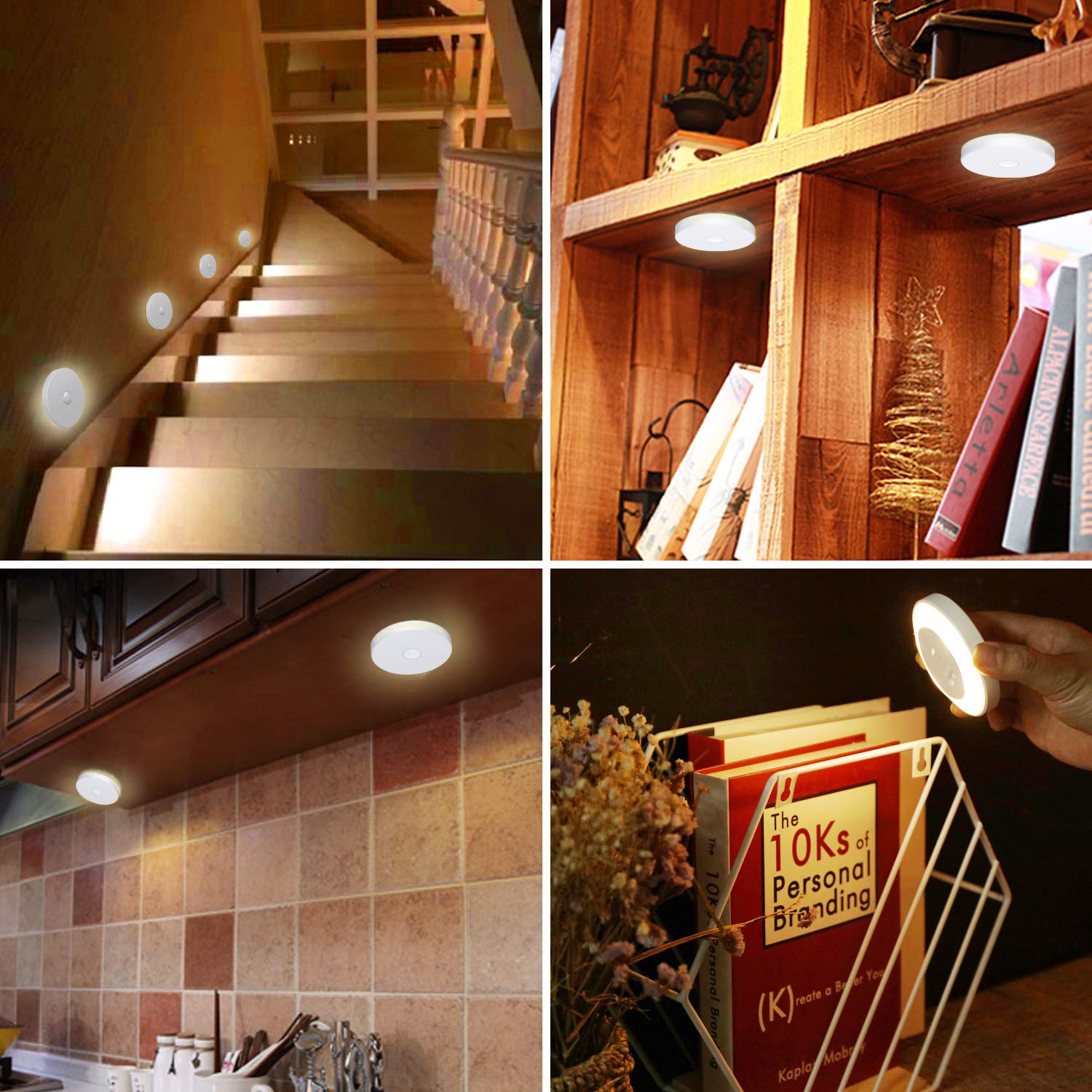 LED Motion Sensor Light, USB Rechargeable Stick On USB Rechargeable Motion Sensor Light