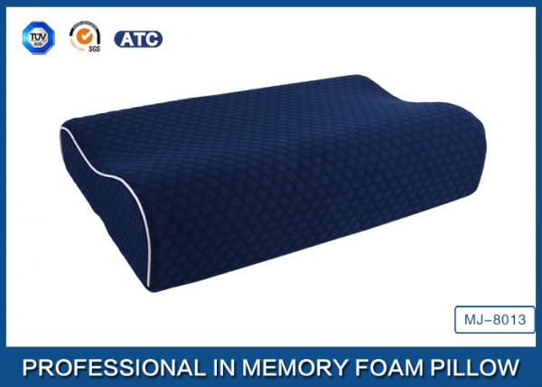 Quality China Supplier Blue Memory Foam Support Pillow Contour Wave Shaped for sale