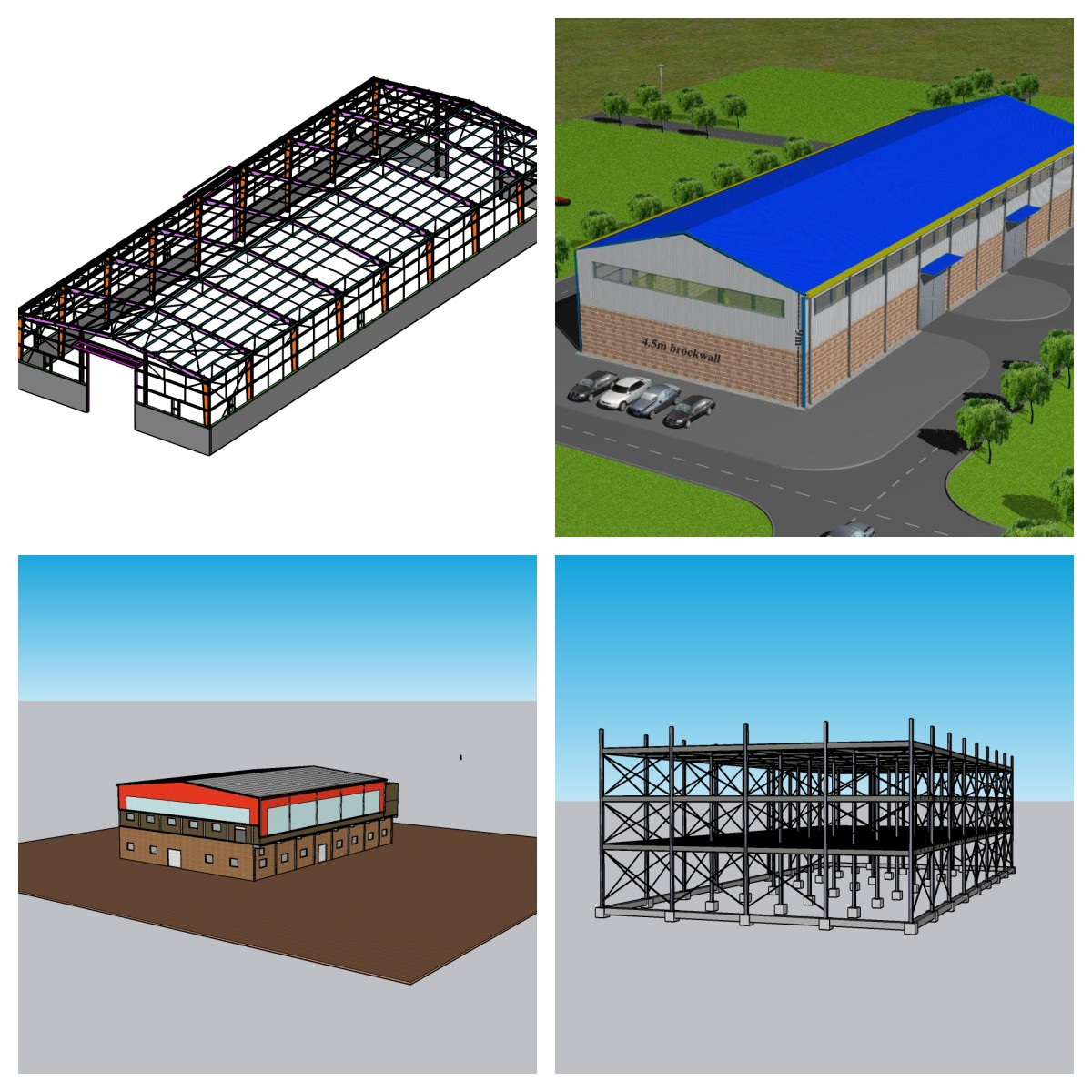 Chinese Factory Made Prefab Workshop Portal Frame Construction With Low Cost For Storage