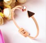 Fashion Jewelry 18K Gold Color Simple Bangle Stainless Steel Adjustable Bangle