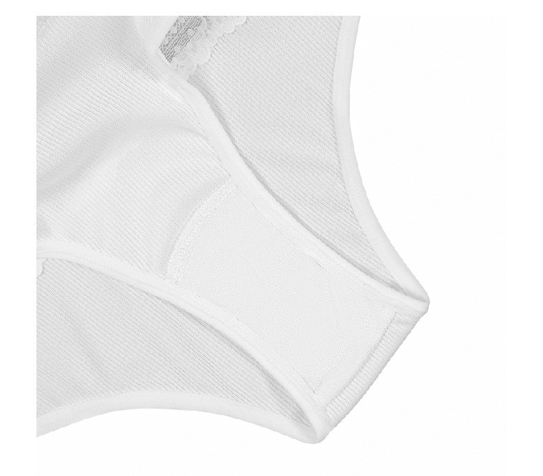 Nylon Womens Underwears White Hi Cut Casual Brief Underpants Bikini Seamless Lace Panties
