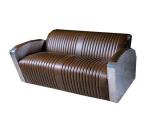 1-2-3 Seater Aviator Sofa Black Club Style Sofa