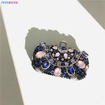 Style Evening Bag Handmade Bags Spherical Round Beaded Flowers Ladies Peal Party