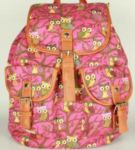 China European and American style owl pattern casual fashion lady shoulder rucksack wholesale