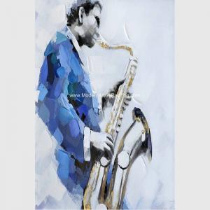 China Framed Modern Art Oil Painting Decorative Saxophone Instrument For Home Interior wholesale