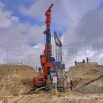 Depth 12m 10ton Excavator Mounted Mud Rotary Drill Rig For CAT