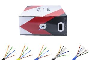 China PVC Jacketed Cat6a Cable Roll 24AWG 500m Network Cable Roll Cat6 Unshielded wholesale