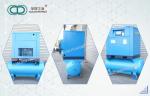 Industrial Screw Air Compressor All In One Stainless Steel Portable Blue Color