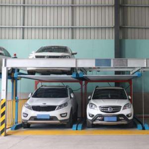 China Steel Rope Double Decker Parking System 2 Levels Garage Car Lift wholesale