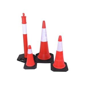 China 50cm Orange / Blue / Green PVC EVA Traffic Directional Cone For Road Safety wholesale