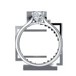 0.5ct Shape Hexgonal Lab Diamond Jewelry With Silver Women Ring