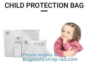 China Child-Resistant Locking Pouches, Exit Bag, Packaging Baggies, Odor Barrier, Metallized interior on sale