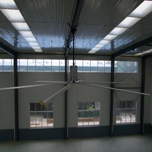 China 24ft Big Air Large Industrial Ceiling Fan Hvls Six Blades , Remote control electric power 1500w wholesale