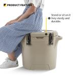 Round 25QT Ice Box Cooler 43cm Car Ice Bucket Foam Insulated