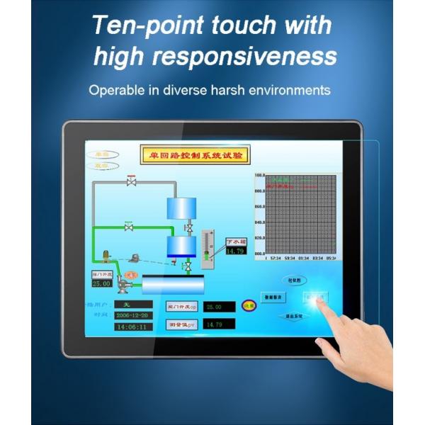 24 Inch Electronic Display Board for Production Workshops Embedded/wall-mounted Aluminum Alloy Industrial TouchScreen Computer