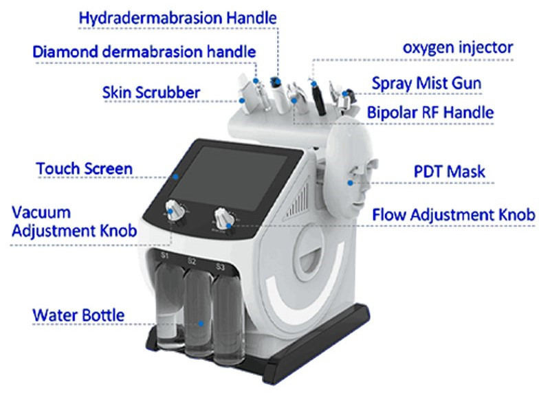 7 In 1 Portable Hydro Dermabrasion Machine Facial Cleansing