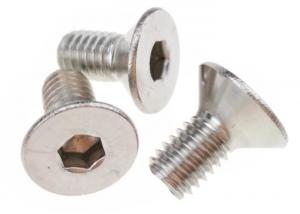 China Flat Head Hex Socket Cap Screw M4 Stainless Steel Metal Screws on sale