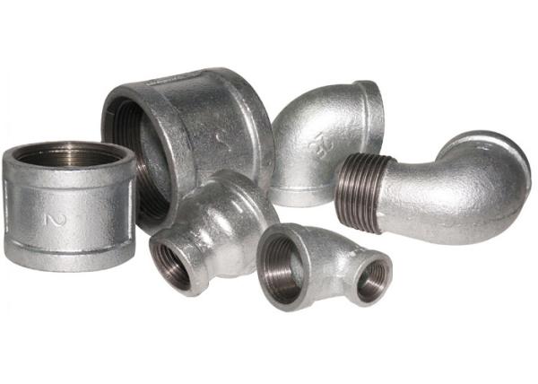 GI Plumbing 1/2 Npt Malleable Iron Pipe Fittings Gas Pipe Elbow High Hardness