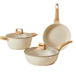 Multifunction 3pcs Aluminum Cooking Cookware Pot Set Non Stick Kitchen Ware