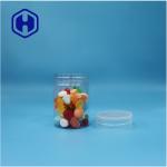 Round Transparent Plastic PET Sweet Candies Cookies Nuts Pepper Food Grade Jar